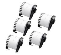 VortexLumen Thermal Printer Labels Compatible With QL-700 QL-800 DK-22205 DK-2205 62mm X 30.48 Meter Continuous White Paper 1/3/5 Rolls(DK-22205 5 Rolls)