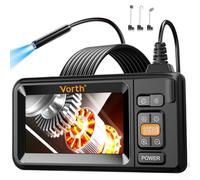 Vorth Endoscope Camera with Light, 4.3" IPS Screen 1080P Borescope Tools with 8 LED Lights, 5M Semi-Rigid Cable Snake Camera, IP67 Waterproof Sewer Inspection Gadgets Single Lens