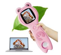 Vorth Microscope for Kids, Portable Digital Microscope with 500X Magnifying Glass, Handheld Camera Mini Pocket Magnification, Educational Christmas Birthday Gifts for Ages 4 5 6 7 8 9 10 11 12, Pink