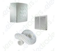 Vortice 11945 Quadro Micro 100 T HCS Centrifugal 2 Speed Bathroom Extractor Fan with Humidity Control