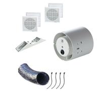 Vortice MG 100 axial in-line fan and complete mounting kit MTK 100