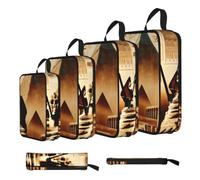 Vortithora 4 Set Ancient-Egyptian-Civilization-Sphinx Compression Packing Cubes