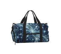 Vortithora Abstract-Neurons Sports Duffel Bag with Shoe Compartment