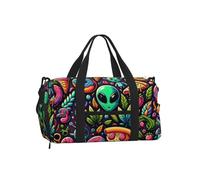 Vortithora Alien-Donut Sports Duffel Bag with Shoe Compartment