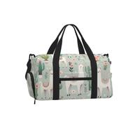 Vortithora Alpaca-Camel-Cactus Sports Duffel Bag with Shoe Compartment