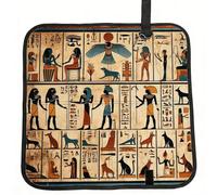 Vortithora Ancient-Egyptian-Murals-Pharaohs Foldable Stadium Seat Cushion Waterproof Portable Bleacher Pad Small Camping Mat For Camping Travel Outdoor Sports Events