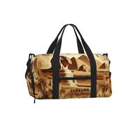 Vortithora Ancient-Egyptian-Sphinx-Pyramids Sports Duffel Bag with Shoe Compartment