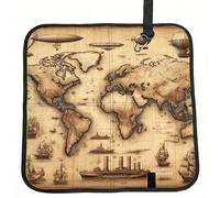 Vortithora Ancient-World-Map Foldable Stadium Seat Cushion Waterproof Portable Bleacher Pad Small Camping Mat For Camping Travel Outdoor Sports Events