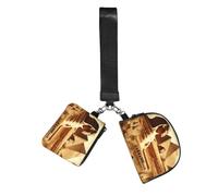 Vortithora Augenstern Ancient-Egyptian-Sphinx-Pyramids 2 Pouches Wristlet Wallet Dual Zipper Coin Purse