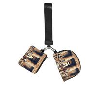 Vortithora Augenstern Egyptian-Pharaohs 2 Pouches Wristlet Wallet Dual Zipper Coin Purse
