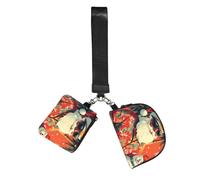 Vortithora Augenstern Hawaii-Tropical-Christmas-Santa 2 Pouches Wristlet Wallet Dual Zipper Coin Purse