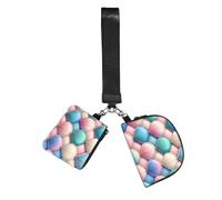 Vortithora Augenstern Magic-Mermaid-Fishscale-Pattern 2 Pouches Wristlet Wallet Dual Zipper Coin Purse