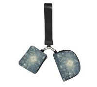 Vortithora Augenstern Physics-Formula-Blue 2 Pouches Wristlet Wallet Dual Zipper Coin Purse