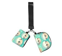 Vortithora Augenstern Puffer-Cute-Fish 2 Pouches Wristlet Wallet Dual Zipper Coin Purse