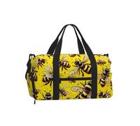 Vortithora Bee-Mode-Buzz Sports Duffel Bag with Shoe Compartment