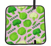 Vortithora Broccoli Vegan Green Foldable Stadium Seat Cushion Waterproof Portable Bleacher Pad Small Camping Mat For Camping Travel Outdoor Sports Events