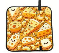 Vortithora Cheese-Macaroni Foldable Stadium Seat Cushion Waterproof Portable Bleacher Pad Small Camping Mat For Camping Travel Outdoor Sports Events