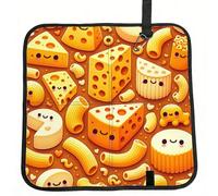 Vortithora Cheese-Macaroni-Food Foldable Stadium Seat Cushion Waterproof Portable Bleacher Pad Small Camping Mat For Camping Travel Outdoor Sports Events