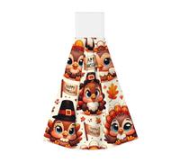 Vortithora Cute-Turkey-For-Thanksgiving Hanging Hand Towel Kitchen Towel