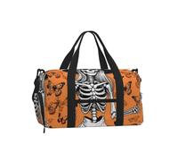 Vortithora Day Dead Skeleton Sports Duffel Bag with Shoe Compartment