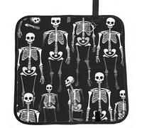 Vortithora Dead-Skeletons-Pattern Foldable Stadium Seat Cushion Waterproof Portable Bleacher Pad Small Camping Mat For Camping Travel Outdoor Sports Events