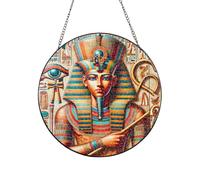 Vortithora Egyptian-God-Ankh-Staff Suncatcher Window Hanging Decor