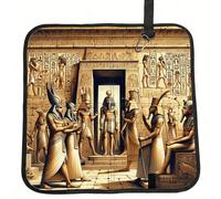 Vortithora Egyptian-Gods-Pharaohs Foldable Stadium Seat Cushion Waterproof Portable Bleacher Pad Small Camping Mat For Camping Travel Outdoor Sports Events
