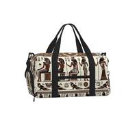 Vortithora Egyptian-Horus-Ra-Falcon Sports Duffel Bag with Shoe Compartment