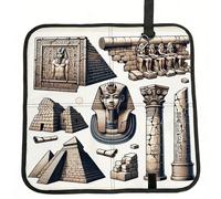 Vortithora Egyptian-Pyramid-Pharaoh Foldable Stadium Seat Cushion Waterproof Portable Bleacher Pad Small Camping Mat For Camping Travel Outdoor Sports Events