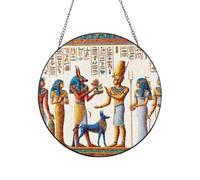 Vortithora Egyptian-Retro-Hieroglyph Suncatcher Window Hanging Decor