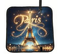 Vortithora Eiffel-Tower-At-Night Foldable Stadium Seat Cushion Waterproof Portable Bleacher Pad Small Camping Mat For Camping Travel Outdoor Sports Events