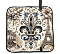 Vortithora Fleur-De-Lis-Paris Foldable Stadium Seat Cushion Waterproof Portable Bleacher Pad Small Camping Mat For Camping Travel Outdoor Sports Events