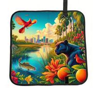 Vortithora Florida-Cardinal-Bass Foldable Stadium Seat Cushion Waterproof Portable Bleacher Pad Small Camping Mat For Camping Travel Outdoor Sports Events