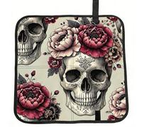 Vortithora Flowers-Dead-Skull Foldable Stadium Seat Cushion Waterproof Portable Bleacher Pad Small Camping Mat For Camping Travel Outdoor Sports Events