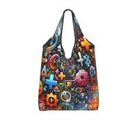 Vortithora Foldable Colorful-Mathematics-Formula Reusable Grocery Shopping Bag, Waterproof Shopping Tote