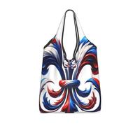 Vortithora Foldable Fleur-De-Lis-French Reusable Grocery Shopping Bag, Waterproof Shopping Tote