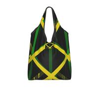 Vortithora Foldable Jamaica Splash Watercolor Reusable Grocery Shopping Bag, Waterproof Shopping Tote