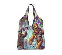 Vortithora Foldable Sasquatch-Fat-Tuesday Reusable Grocery Shopping Bag, Waterproof Shopping Tote