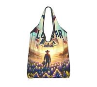 Vortithora Foldable Texas-Pride-Star Reusable Grocery Shopping Bag, Waterproof Shopping Tote