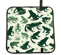 Vortithora Funny-Camo-Green-Frog Foldable Stadium Seat Cushion Waterproof Portable Bleacher Pad Small Camping Mat For Camping Travel Outdoor Sports Events
