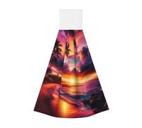 Vortithora Hawaiian-Sunset-Wonder Hanging Hand Towel Kitchen Towel