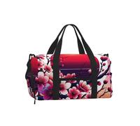 Vortithora Japan-Cherry-Blossoms-Sun Sports Duffel Bag with Shoe Compartment