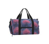 Vortithora Japanese Cherry Blossom Sports Duffel Bag with Shoe Compartment
