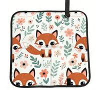 Vortithora Kawaii-Floral-Fox Foldable Stadium Seat Cushion Waterproof Portable Bleacher Pad Small Camping Mat For Camping Travel Outdoor Sports Events