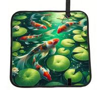 Vortithora Koi-Fish-Under-Water Foldable Stadium Seat Cushion Waterproof Portable Bleacher Pad Small Camping Mat For Camping Travel Outdoor Sports Events