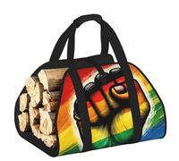 Vortithora Large LGBT-Gay-Pride-Rainbow Firewood Carrier Bag, 600d Oxford Cloth Log Tote with Reinforced Handles, Open-End Wood Hauling Bag for Fireplace, Wood Stove, Camping and Outdoor Storage