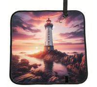 Vortithora Lighthouse-Sunset-Ocean-Sea Foldable Stadium Seat Cushion Waterproof Portable Bleacher Pad Small Camping Mat For Camping Travel Outdoor Sports Events