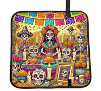 Vortithora Mexico-Dead-Day Foldable Stadium Seat Cushion Waterproof Portable Bleacher Pad Small Camping Mat For Camping Travel Outdoor Sports Events