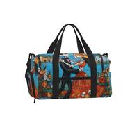 Vortithora Mexico-Dead-Skeletons-Romance Sports Duffel Bag with Shoe Compartment