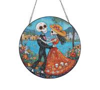Vortithora Mexico-Dead-Skeletons-Romance Suncatcher Window Hanging Decor